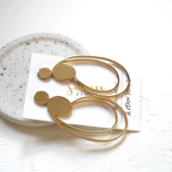 & Other Stories Duo Drop Wire Earrings - Picture 3 of 5